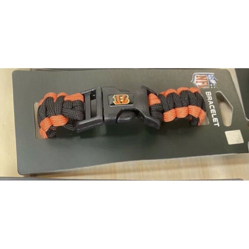 Cincinnati Bengals NFL Football Paracord Bracelet Team Colors Logo New‎